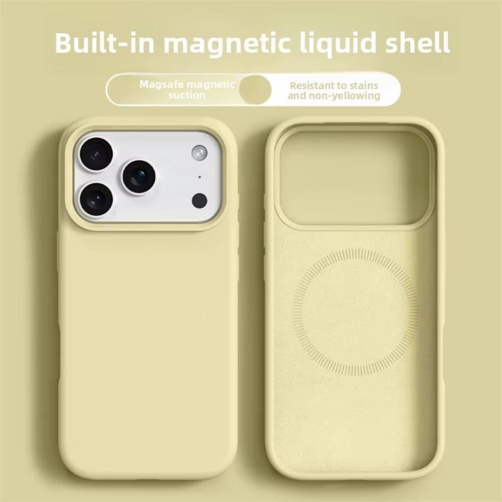Original Magnetic Phone Case for Iphone 17 16 Pro Max Liquid Silicone Cases for Iphone17 16 Pro Max 17Pro Air Soft Bumper Cover