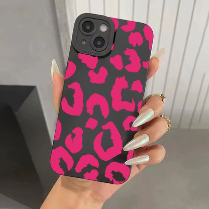 Leopard Design Camera Protective Phone Case for Iphone 16 Cases Iphone 17 Air 15 14 13 12 11 Pro Max 16E XS XR X 7 8 plus Cover