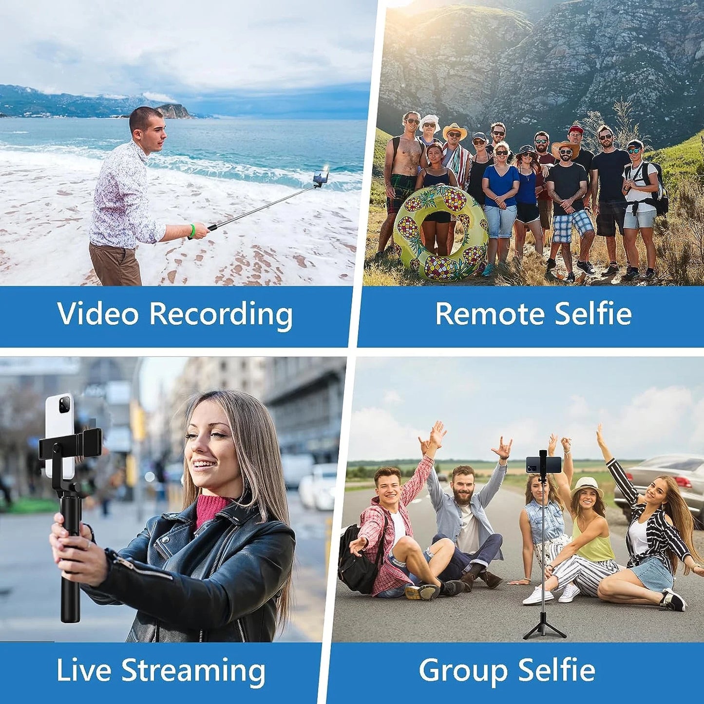 Cmybabee Selfie Stick, Tripod, 40In Retractable  with Remote, 2 Level Fill Light, Selfie Tripod for Iphone Android