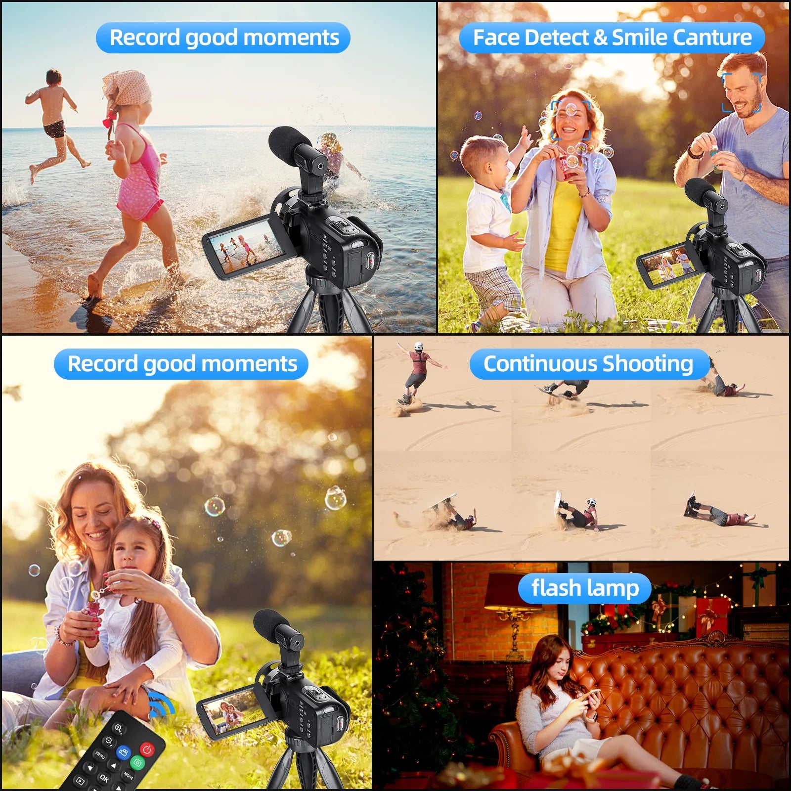 Video Camera Camcorder 2.7K Youtube Vlogging Camera 3.0" IPS 42MP Digital Camera Recorder 18X Digital Zoom with 32GB SD Card