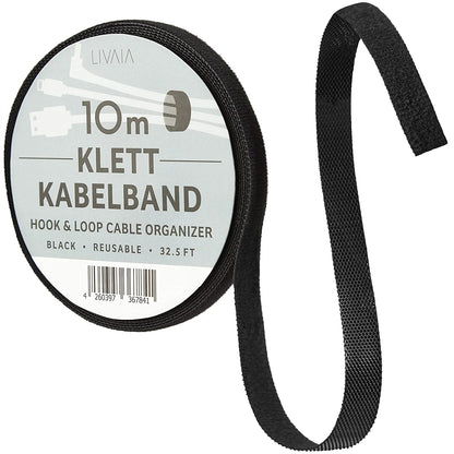 Hook and Loop Tape White: 32Ft Self Adhesive Tape – for Office Organization, Home Organization, Home Office Supplies – Hook and Loop Tape Roll