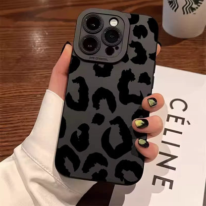Leopard Design Camera Protective Phone Case for Iphone 16 Cases Iphone 17 Air 15 14 13 12 11 Pro Max 16E XS XR X 7 8 plus Cover