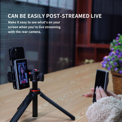 Magnetic Cell Phone Vlog Self Timer Monitor Screen Using Rear Camera Monitor for Live Streaming Creating Content Self-Timer