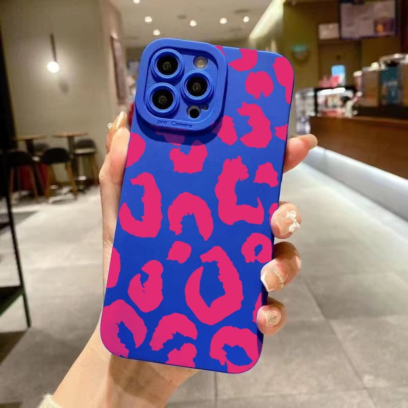 Leopard Design Camera Protective Phone Case for Iphone 16 Cases Iphone 17 Air 15 14 13 12 11 Pro Max 16E XS XR X 7 8 plus Cover