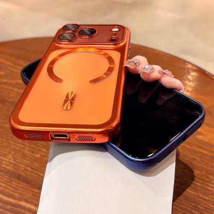 For Iphone17 Luxury Transparent Plating Magsafe Case for Iphone 17 Pro Max 17Pro Air Original Soft TPU Camera Protector Cover