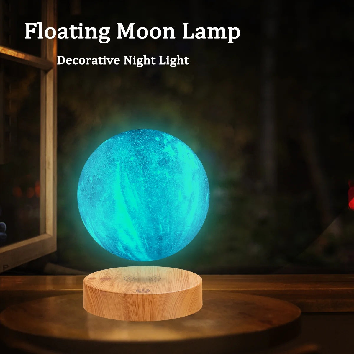 Levitating Moon Table Lamp, 16 Colors, Remote Control, Unique Gifts,Home and Office Decor