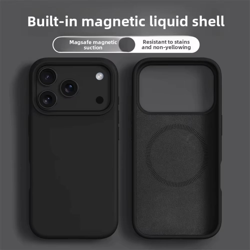 Original Magnetic Phone Case for Iphone 17 16 Pro Max Liquid Silicone Cases for Iphone17 16 Pro Max 17Pro Air Soft Bumper Cover
