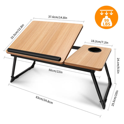 Laptop Bed Tray Table,  Adjustable Foldable Lap Desk for Bed and Sofa, Laptop Desk Notebook Stand for Eating Breakfast, Reading Book
