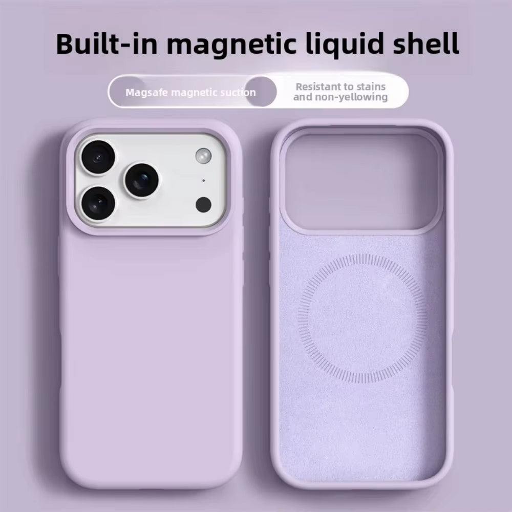 Original Magnetic Phone Case for Iphone 17 16 Pro Max Liquid Silicone Cases for Iphone17 16 Pro Max 17Pro Air Soft Bumper Cover