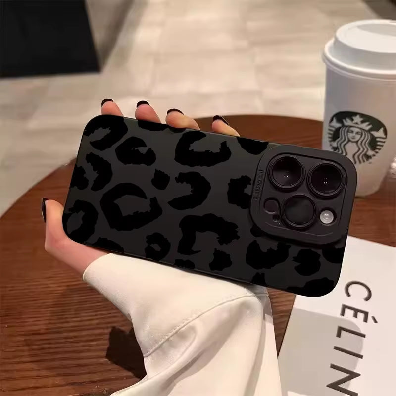 Leopard Design Camera Protective Phone Case for Iphone 16 Cases Iphone 17 Air 15 14 13 12 11 Pro Max 16E XS XR X 7 8 plus Cover